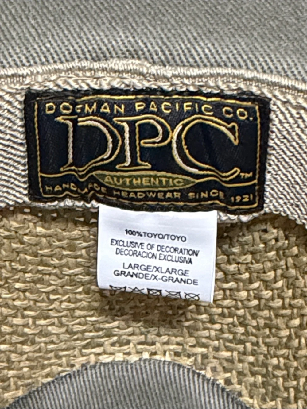 Men's Dorfman Pacific Straw Rancher Hat in Natural with Neutral Woven Band.
